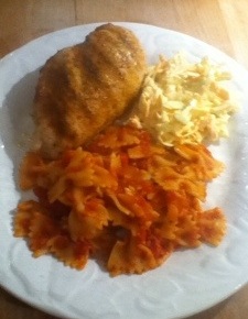 Seasoned Chicken, ‘Tommy Pasta’ and Coleslaw
